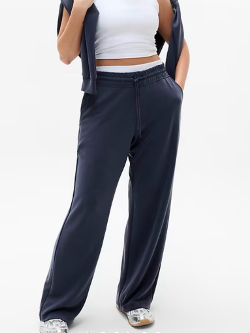 Athleta Seasoft  Mid Rise Straight Pant Navy Women’s Large